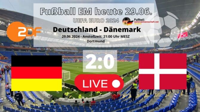Deutschland führt 2:0 gegen Dänemark durch Tor von Havertz und Musiala