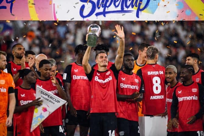 LEVERKUSEN, GERMANY - 17.08.24: Patrik Schick, The DFB Super Pokal match FC Bayer 04 Leverkusen vs Stuttgart at BayArena (Foto Depositphotos.com)